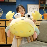 Crab Doll Plush Toy with Pliers Cute Hairy Crab Grabbing Machine Children's Pillow Gift