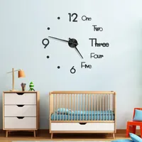 Novelty Items BOUSSAC 3D Wall Clock Stickers Creative DIY Clocks Removable Art Decal Sticker Home Decor Living Room Quartz Needle