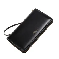 محفظة Sendefn العلامة التجارية Women 'Wallet Ladies Luxury Luxury Long Soild Fashion Leather Clutch Clutch Bag 7Plus 5054H-6