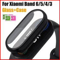 Glass For Xiaomi Mi Band 6 5 4 3 Screen Protector Film Case For Miband 6 5 Smart Watchband Full Protective Cover Strap