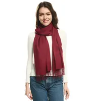 Sjaals vrouwen solide kasjmier met kwast comfortabele warme oversize sjaals en wraps herfst mode multicolor sjaal unisex