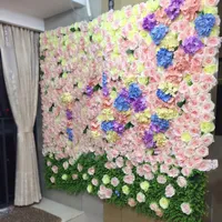 Flores decorativas grinaldas DIY estrada LED casamento 3d flor parede artificial rosa peônia cabeças seda el fundo decoração