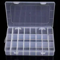 Transparent 10/15/24 Grid Storage Box Organizer Case Cajas Organizadora Storing Plastic Jewelry Beads Pill Screw Organizador