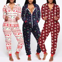 Womens Winter Stitch Jumpsuit Pyjama's Kerstmis Onesie Pijamas Onesies voor Volwassenen Mannen Dames Pyjama Sexy Nachtkleding Thuis Kleding 220212