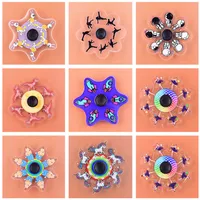 3D Hand Spinner Dynamic Fidget Toys Party Favor Animation Running Spinning Top Fingertip Gyro Cartoon Anime Character Comic Pattern Rotating Toy 2021