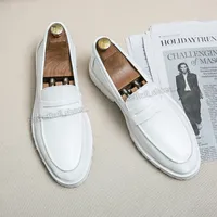 Luxurys Desginers Men Shoes Formans Genuine Leathers Canvas Platform Men's Croodile Male Casual Wedding Party Loafers Dress Shoe Size 38-45
