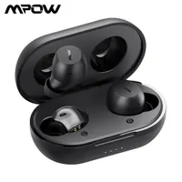 MPOW M12 TWS Bluetooth-Kopfhörer IPX8 Wasserdichte True Wireless-Ohrhörer mit Ladekoffer Punchy Bass Touch Control für Telefon