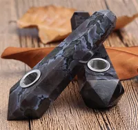 Doğal Granit Kristal Boru Basit Moda Sigara Tutucu Elmas Sigara Orijinal Taş Altıgen Prizma Emme