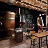 Bakgrundsbilder anpassade 3d tapet europeisk retro röd vin tegel bakgrund väggmålning västerländsk restaurang bar vingård dekor väggmålning vattentät
