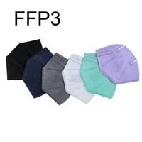 FFP3 Protective Mask Factory 99% Filter Breathing Respirator 5 layer Face Shield Disposable Folding Masks Dustproof Windproof Anti-Fog Individually Packed JY0735