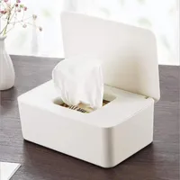 Caixa de tecido molhados molhados dispensador de porta seca molhado papel caixa caixa de caixa de armazenamento de guardanapo recipiente 210331