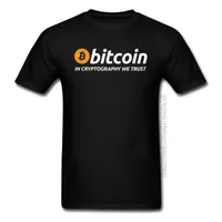 T-shirts pour hommes en cryptographie Nous faisons confiance à une t-shirt ôou t-shirt Men monétaire Capital Image personnalisée T-shirts Tshirt Black Père D