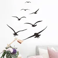 Наклейки на стену Черная чайка стикер декоративные Vinly PVC декор клей арматура дома птицы дом фон искусство росписи