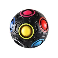 Magic Rainbow Ball Cube Fidget Toy Anti Stress Relief Puzzles Football Funny Hand Game Brain Teaser Educational Toys for Girls Boys Xmas Gift