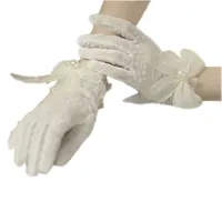 New Style Full Fingers Wedding Gloves for Bride Women Wedding Accessories with Pearls