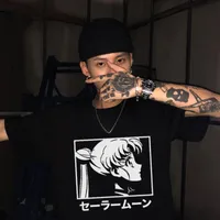 T-shirt voor mannen zeeman maan anime kleding manga tsukino usagi grafische tshirt unisex tee losse Harajuku extra grote t-shirts tops