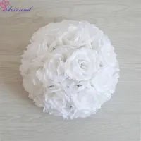 1pc Full Flower Ball Ball Artificial Rose Rose Centerpieces Beaking Kissing Pomanders Matrimonio Party Decor Year Flori 210831