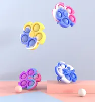 Fidget Toys Anello Push Bubble Anelli FingerId Gyro per ADHD Ansia Ansia Stress Decompressione DECOMPRESSIONE Creativo Game Spinner Gift per bambini