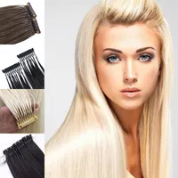2021 Virgin Remy 6D Hair Extensions Natural Brązowy Blonde Human 0.5g / Strand 300s / Lot