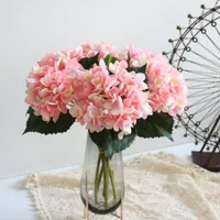 47 cm konstgjord hortensia blomma huvud falska silke singel real touch hortenseas 8 färger för bröllop centerpieces hemfest jjd10859