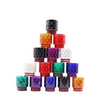 510 Thread Snake Skin Resin Drip Tips Honeycomb Replacement Tip For Big Baby With Individual Acrylic Box Candy Package