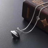 Pendant Necklaces Space Ship Shape Memorial Cremation Jewelry For Ashes Stainless Steel UFO Keepsake Urn Necklace Men Women