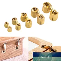 Copper Barrel Hinges Cylindrical Hidden Cabinet Brass Hinges Invisible Concealed Mount Furniture Hardware For Home Supplies Factory price expert design Quality
