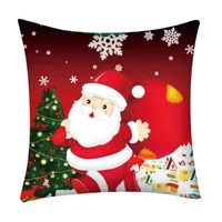 Pillow Case Amerry Christmas Print Polyester Sofa Autokissen Cover Home Decor Throw Pillowcase Decoration For Home1013