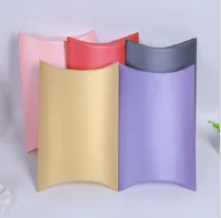Present Wrap 20pieces Kraft Paper Pillow Shape Box, Kartong Box Förpackning, Storstorlek Box, Färgrik Box, Presentkassar, Candy