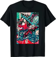 メンズTシャツ夏の男性Tシャツ和美アートムライ水グラフィックデザイン綿服高品質半袖S-3XL