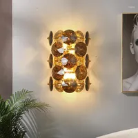 Crystal Wall Lamps Modern Creative Sconce För Sovrum Bedside Luxury LED Light Fixtures Cristal Inomhusbelysning glanslampa