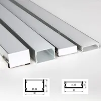Tiras 10m (20pcs) MUCHO, 0,5 M por pieza Perfil de aluminio ancho para tiras LED de doble hilera, Dos Luz 3528 2835 5630