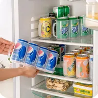 Aufbewahrungsboxen Bins Getränkekasten Kühlschrank Kühlschrank Organizer Transparente Getränk Flaschenhalter Behälter Kunststoffküche