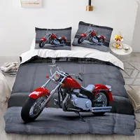 Bedding Sets Motorcycle Set Single Twin Full Queen King Size Bed Aldult Kid Bedroom Duvetcover 3D Anime 039