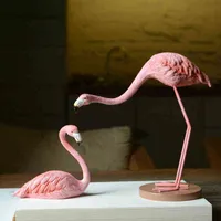 Codzienna kolekcja Cute Pink Flamingo Home Decoration Figurka Zwierząt Wróżka Ogród Wedding Party Ornament Christmas Lovers Prezent G0911
