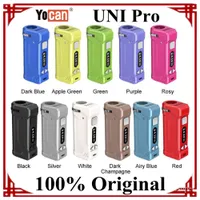 Original Yocan Uni Pro Batteri Universal Box Mod E-Cigarette Kit med OLED Display 650mAh Förvärm VV Variabel Spänning Batterier Anpassning 510 Tjockolja