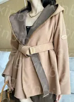 Tasarım Hoodie Kadın Ceketler Yün Giyim Bayan Orta Ve Uzun Sonbahar / Kış Versiyonu Floose Ince Vücut Gösterisi Ince Avrupa Boyutu S-L