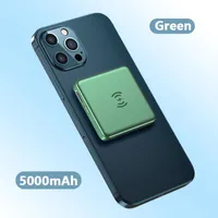 Toptan Mini Taşınabilir 5000 mAh Güç Bankası Manyetik Kablosuz Şarj 10 W Mobil Powerbank Extenal Pil Hızlı Şarj Için iPhone12 Pro Max 4 Renkler