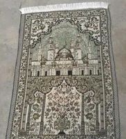 Newismic Мусульманский молитвенник Mat Salat Musallah молитвенный ковер Tapis Carpet Tapete Banheiro исламский молящийся коврик 70 * 110см по морю RRE12829