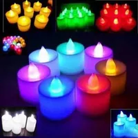 Ev Dekorasyon Renk Elektronik Işıklar Yaratıcı LED Analog Mum Işıkları Doğum Günü Düğün Alevsiz Flaş Plastik