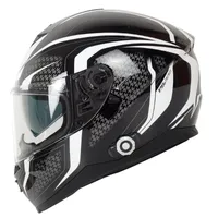 Capacetes de Motocicleta Bluetooth Intercom Integrado Capacete Duplo Visor Bike Motorbike Helm