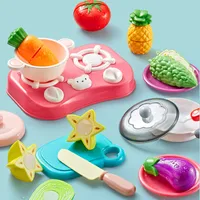 Children House Play Toys Baby Cutting Fruit Plastic Vegetables Food Kitchen Classic Kids Pretend Role Educational Toys Gift
