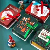 5ピース/ロットクリスマスプレゼント包装紙箱キャンディーボックスビスケットキャリアブックデザインパーティーフォアマジックシリーズクリエイティブNWE