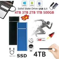 Dischi rigidi esterni NetAC SSD 500 GB Portatile da 1 TB 2TB 4 TB Drive M.2Type-C Stato solido per laptop