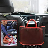 Car Net Pocket Storage Bags Handbag Holder Universal Multifunction Organizer Seat Gap Mesh Bag Interior Accessories