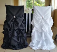 2021 en existencias Diferentes colores Cubiertas de silla de boda Elegante Tafetán Cristales Sillas Sasas Cuadros Decoraciones Faldas ZJ009