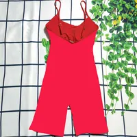 Heiße einteilige Swimwears-Jumpsuits Frauen bedruckt Buchstaben rosa einteiliger Badeanzug Set Liegestütze gepolstert Badeanzug sexy