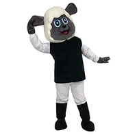 Halloween Plüsch schwarz Schaf Maskottchen Kostüm Cartoon Anime Thema Charakter Weihnachten Karneval Party Fantastische Kostüme Erwachsene Größe Outdoor Outfit