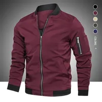 Autumn Winter Mens Casual Jacket Fashion Zip Up Slim Fit Caots Male Trend Baseball Bomber Man Brand Overcoat 211230