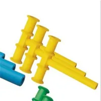 Yellow Chew Tube Zabawki Sensoryczne T Kształt Chewy Teether Tube Dla Dzieci Dzieci Autyzm ADHD Specjalne Potomy 312 Y2